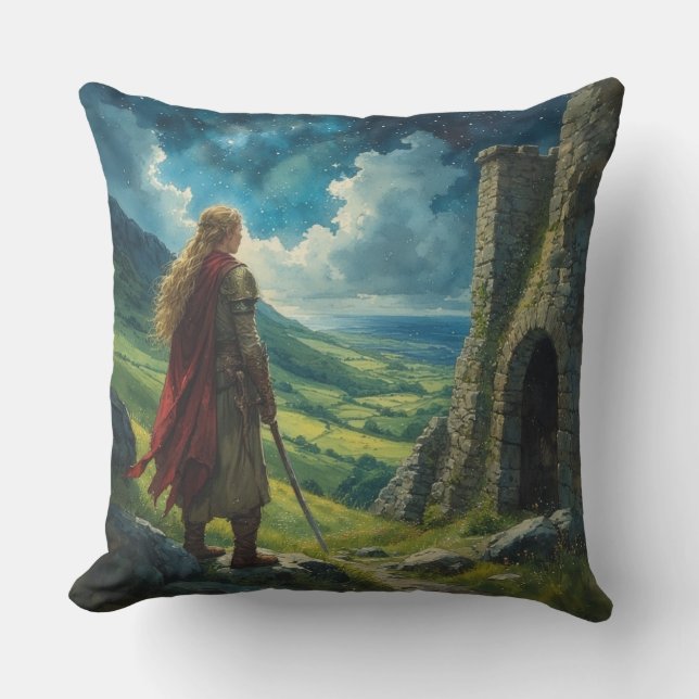 Elf Ancient Ireland Under the Sky Pillow Kussen (Voorkant)