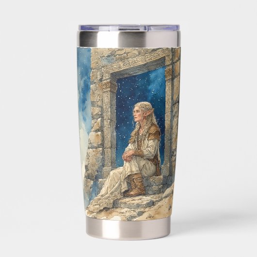 Elf Ancient Ireland With Sky, Tumbler Water Bottle Geïsoleerde Drinkbeker (Voorkant)