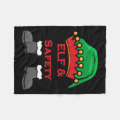 Elf And Safety, Funny Health &amp; Safety Elf Long Fleece Deken (Voorkant (Horizontaal))