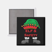 Elf And Safety, Funny Health &amp; Safety Elf Long Magneet (Voorkant / Achterkant)