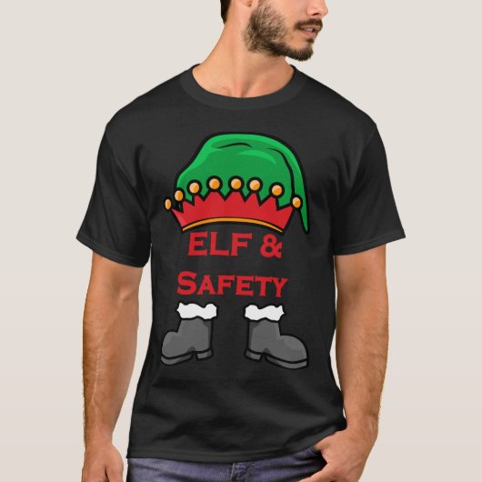 Elf And Safety, Funny Health &amp; Safety Elf Long T-shirt (Voorkant)