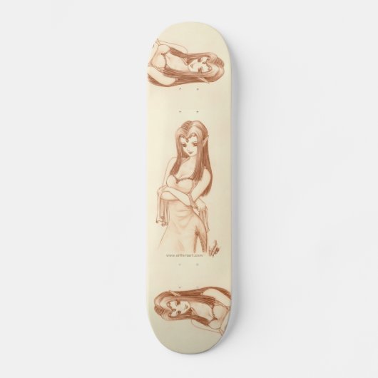 Elf (anime stijl) persoonlijk skateboard (Voorkant)