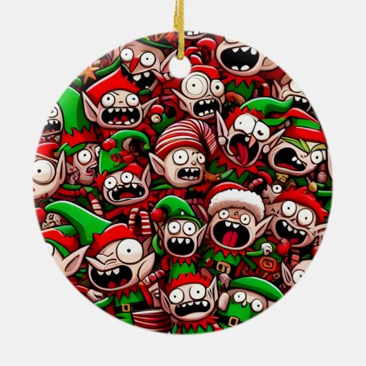 Elf-apocalyps-Ornament Keramisch Ornament (Achterkant)
