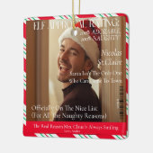 Elf Approval Rating Magazine Boyfriend Keramisch Ornament (Links)