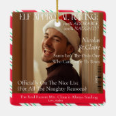 Elf Approval Rating Magazine Boyfriend Keramisch Ornament (Achterkant)