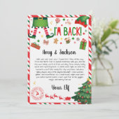 elf arrival letter - elf welcome letter kaart (Staand voorkant)