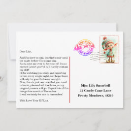 Elf Arrival Letter | North Pole Welcome Message Kaart