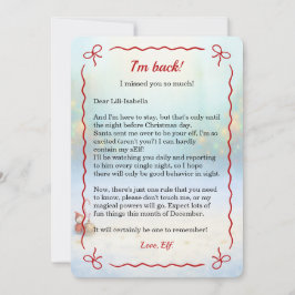 Elf Arrival Letter | Special Delivery North pole Feestdagenkaart