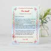 Elf Arrival Letter | Special Delivery North pole Feestdagenkaart (Staand voorkant)