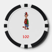 Elf At Attention zwart 100 gestreepte pokerchip (Voorkant)