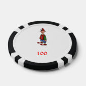 Elf At Attention zwart 100 gestreepte pokerchip (Enkel)