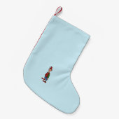 Elf Attention blauw Kerstmis kous klein Kleine Kerstsok (Voorkant (Hangend))