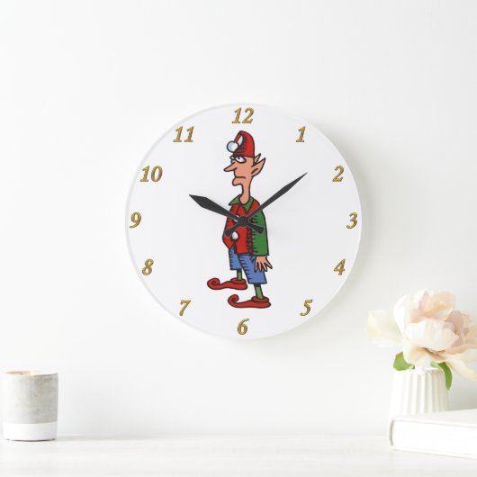 Elf Attention witte wandklok (Huis)