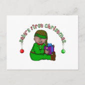 Elf Baby Afro-Amerikaanse 1e kerst Feestdagenkaart (Voorkant)