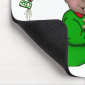 Elf Baby Afro-Amerikaanse 1e kerst Muismat (Hoek)