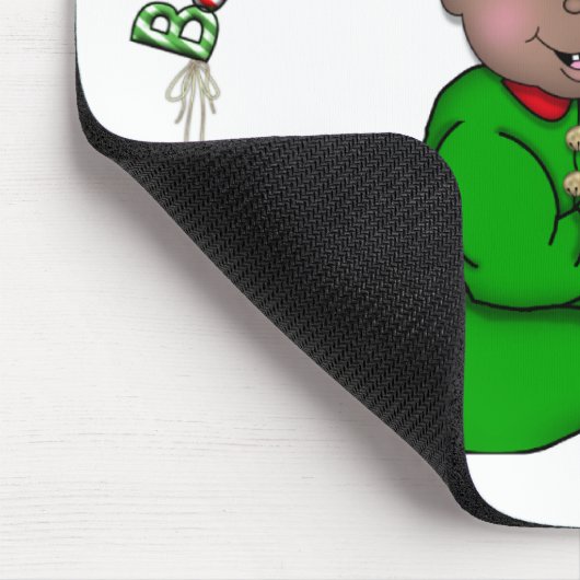 Elf Baby Afro-Amerikaanse 1e kerst Muismat (Hoek)