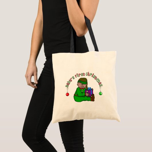 Elf Baby Afro-Amerikaanse 1e kerst Tote Bag (Voorkant (product))