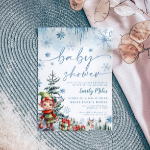 Elf Baby shower Invitation Kaart