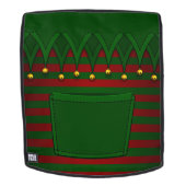 Elf Bags-rugzak voor kerstkostuum Rugtassen (Verwijderbaar gezicht)
