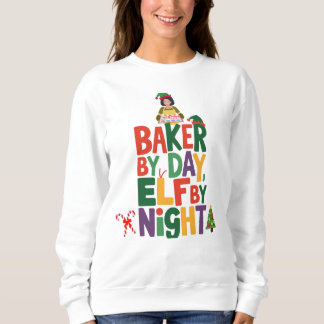 Elf Baker Vibes Baking Love Christmas Baking Trui
