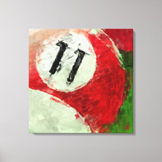 Elf Ball Billiards Abstract Canvas Afdruk (Voorkant)