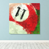 Elf Ball Billiards Abstract Canvas Afdruk (Insitu (Houten vloer))