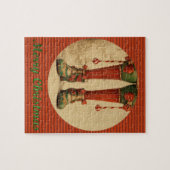 Elf benen kerst puzzel legpuzzel (Horizontaal)