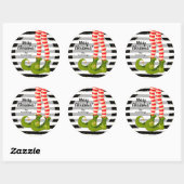 Elf benen Prettig kerstfeest Ronde Sticker (Vel)