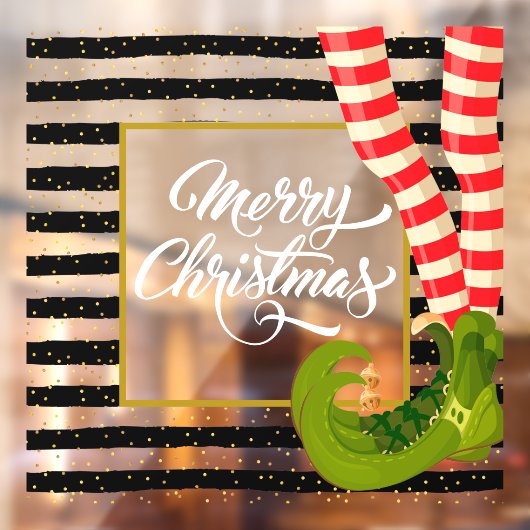 Elf Benen Vrolijke Kerstvakantie Raamsticker (Vel 2)