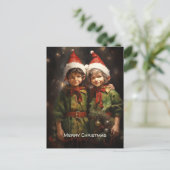 Elf Bestie Vrienden Feestdagenkaart (Staand voorkant)