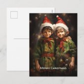Elf Bestie Vrienden Feestdagenkaart (Voorkant / Achterkant)