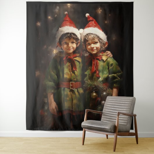 Elf Bestie Vrienden Wandkleed (In situ)