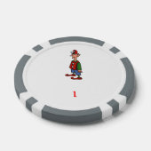 Elf Bij Aandacht grijs 1 gestreepte poker chip (Enkel)