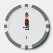 Elf Bij Aandacht grijs 1 gestreepte poker chip (Voorkant)