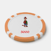 Elf bij Aandacht sinaasappel 5000 gestreepte pooks Poker Chips (Enkel)