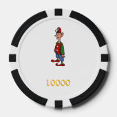 Elf Bij Aandacht zwart goud 10K gestreepte pokerch Poker Chips (Voorkant)