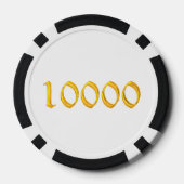 Elf Bij Aandacht zwart goud 10K gestreepte pokerch Poker Chips (Achterkant)