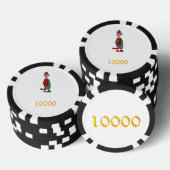 Elf Bij Aandacht zwart goud 10K gestreepte pokerch Poker Chips (Opstapeling)