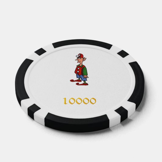 Elf Bij Aandacht zwart goud 10K gestreepte pokerch Poker Chips (Enkel)