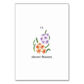 Elf bloemen, aangepaste nummer flashcards kaart (Achterkant)
