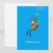 Elf & Bongo Drum Feestdagenkaart (Voorkant / Achterkant)