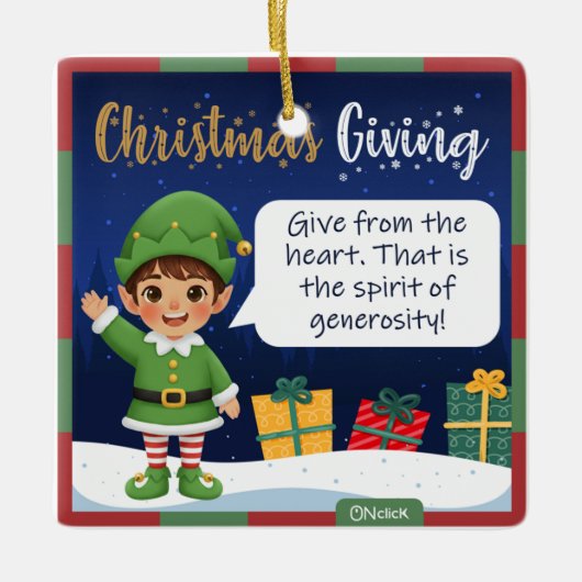 Elf Boy Christmas Ornament (Voorkant)