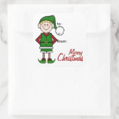 Elf Boy Gift Label Sticker (Tas)
