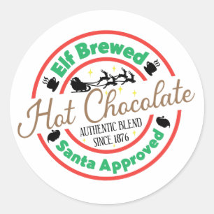 Elf Brewed Hot Chocolade Ronde Sticker