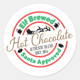 Elf Brewed Hot Chocolade Ronde Sticker