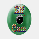 Elf Cam-kerstversiering/Elf-camera Noordpool Keramisch Ornament (Rechts)