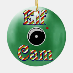 Elf Cam-kerstversiering/Elf-camera Noordpool Keramisch Ornament