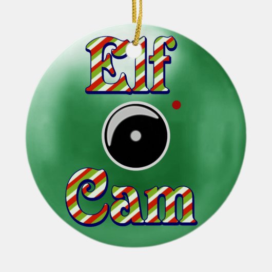 Elf Cam-kerstversiering/Elf-camera Noordpool Keramisch Ornament (Voorkant)