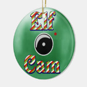 Elf Cam-kerstversiering/Elf-camera Noordpool Keramisch Ornament (Links)
