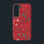 Elf Candy Checker Pattern Samsung Galaxy Hoesje<br><div class="desc">This festive holiday design features Buddy's four main food groups,  snowflakes,  and holly. Wrap your gifts with this on custom wrapping paper,  enjoy on a fleece blanket,  or throw a party with this design on tableware! Shop this design on even more custom Zazzle gifts!</div>